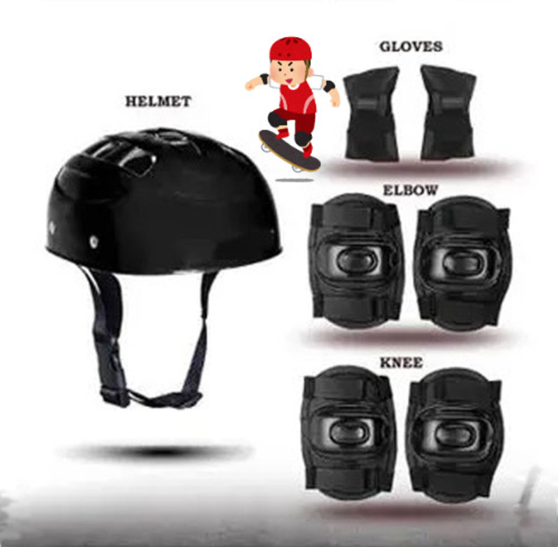 prikli skateboard Guard ComboSkatting Guard, protective Skatting Guard Kit Skate Skating Guard Combo(Black)