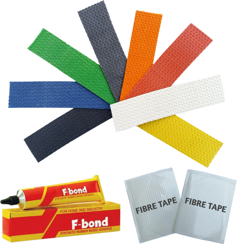 RaiGen 6 Cricket Bat Toe Guard with Adhesive 2 Sandpaper & 2 Full Fiberglass Tape Sheet Cricket Guard Combo(Black, Blue, Green, Grey, Orange, Red, White, Yellow)