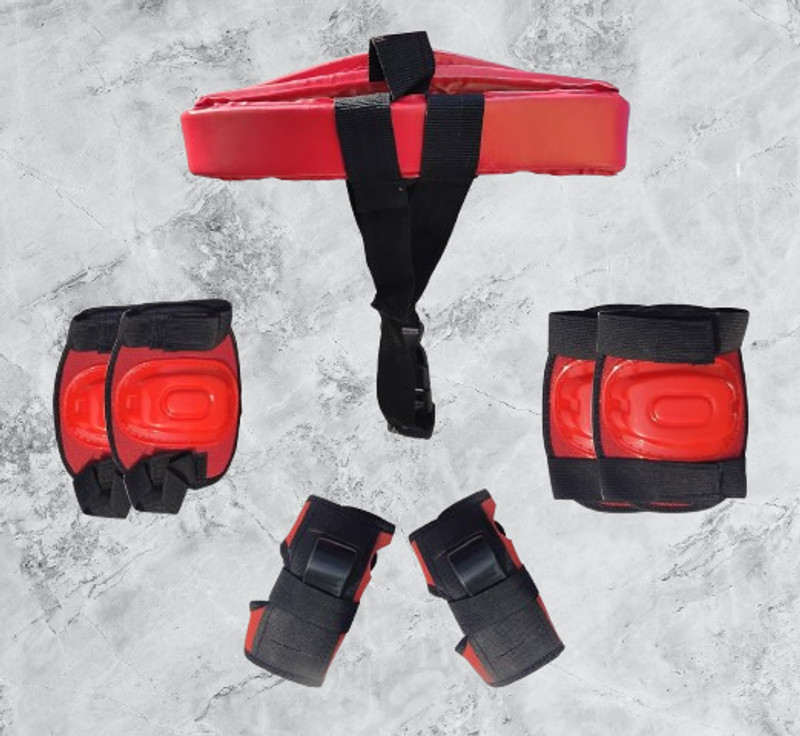 D FIT Skating Guard Kit for Skating | Cycling Protection Set Skating Guard Combo(Red)