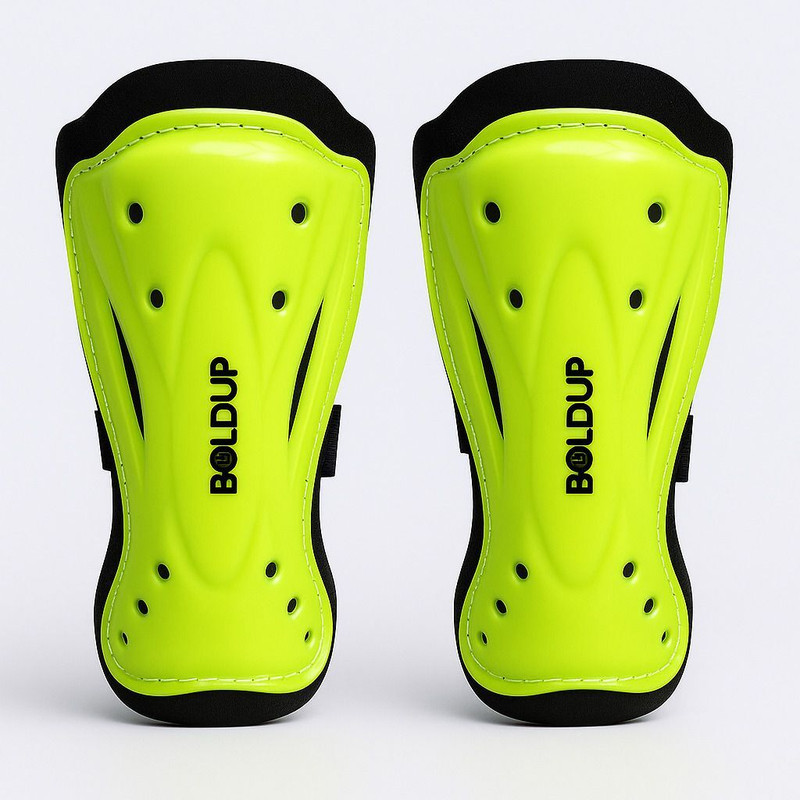 BOLDUP TITLY style New football shinguard for 15+ Boys And Girls RedOld Football Shin Guard(Red)
