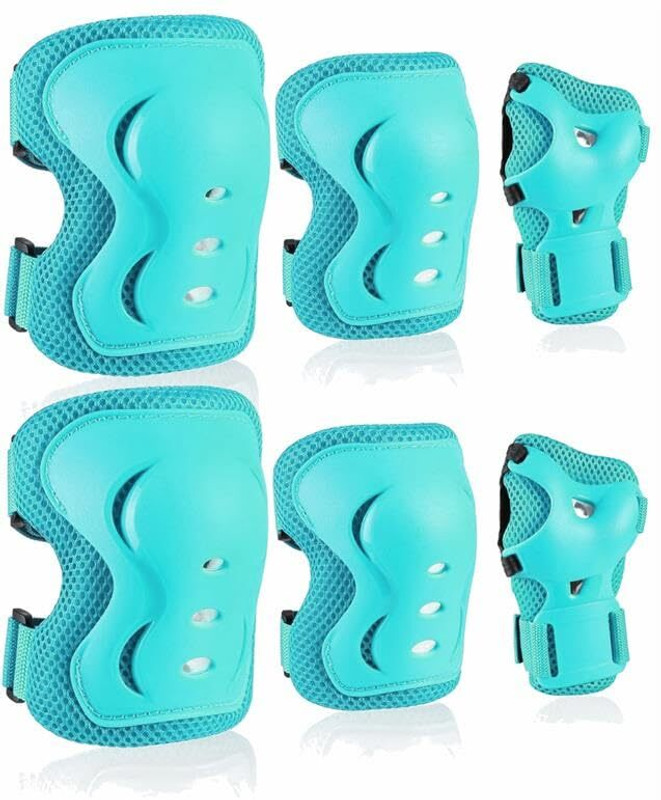 Jaspo Secure Hybrid Protective Gear Set - Knee, Elbow, and Wrist Guard (Upto 7 years) Skating Guard Combo