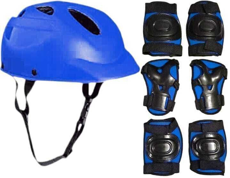 STYRKR Premium Latest Design Adjustable Multipurpose Cycling / Skating Kit _GH-58 Cycling Guard Combo(Blue)