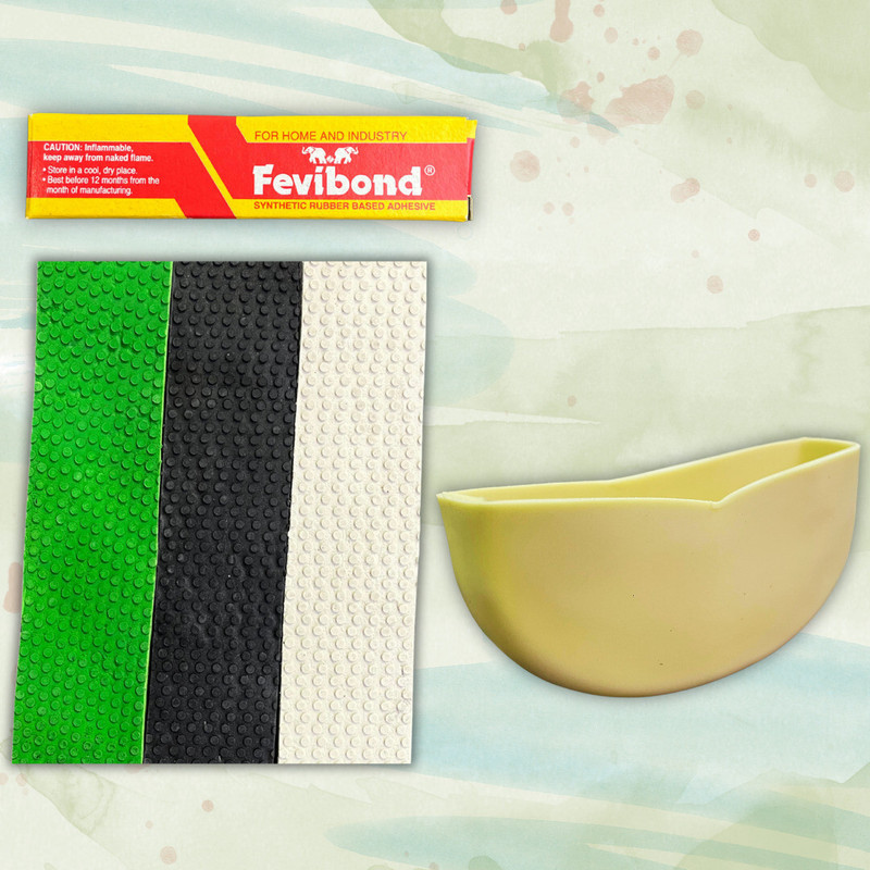 gymfreak Silicon Bat Toe Cup - Full Size Bat Toe Guard 3 pcs + Glue Cricket Guard Combo(Multicolor)
