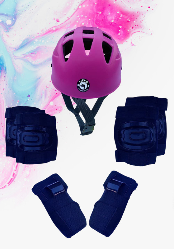 prikli Protective Set for Cycling Skateboard Skating Scooter Age 3 to 7 Year Blue Small Skating Guard Combo(Blue)