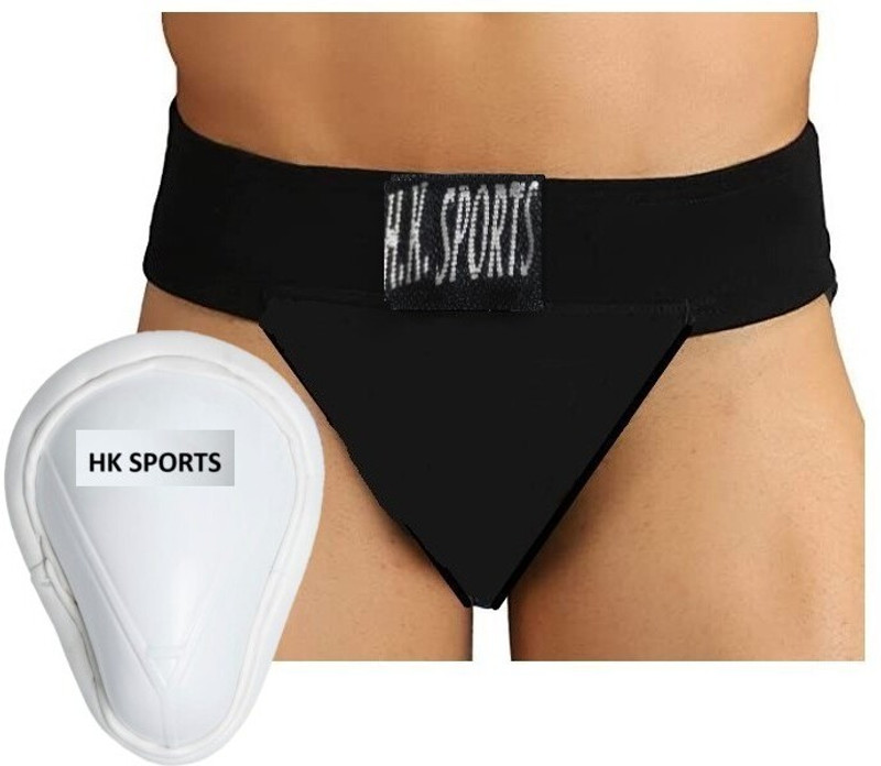 HK Sport & Toys Toy Cricket Abdominal Guard Men (White) Full Abdominal Guard