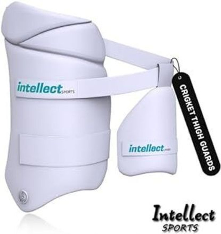 Intellect Creation TITANIUM+ Cricket Batting Combo Thigh Guard Cricket | Inner Thigh Guard Cricket Thigh Guard(White)