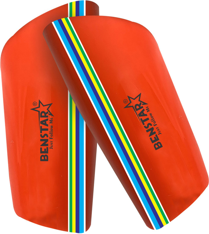 Benstar Classic Model Football Shin Guard/ Safety Guard/ Plastic Shin Guard Youth Size Football Shin Guard(Orange)
