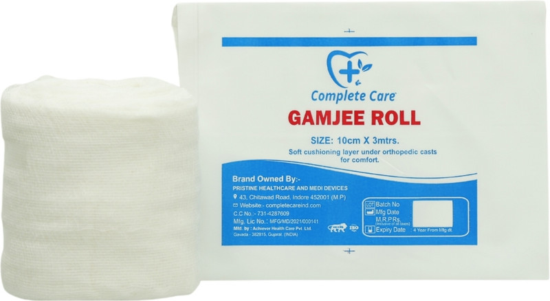 Complete Care SPSGAMJEE10X3SINGLE Non-Sterile Gauge Roll(10 cm 300 cm 1 Rolls)