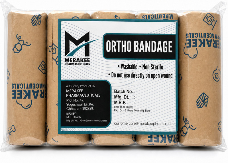 merakeepharmaceuticals Merakee Gauze Roll 10cm X 10m [Pack of 5 rolls] Non-Sterile Gauge Roll(10 cm 1000 cm 10 Rolls)