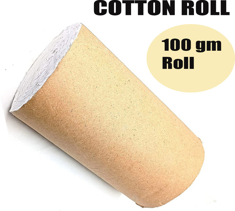 EASYAID Multipurpose Cotton Roll 100gm For First Aid Dressing & Medical (Pack of 1) Non-Sterile Gauge Roll(10 cm 15 cm 1 Rolls)