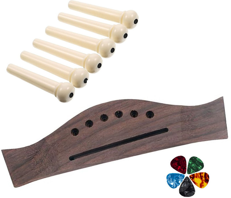 AMG Music Brown Indian Rosewood Guitar Bridge