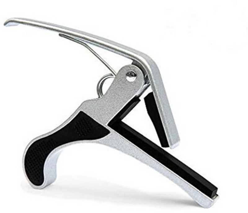 Pleasure One Handed Trigger Guitar Metal Capo Quick Change For Ukulele Screw-on Guitar Capo(Silver, BLACK)
