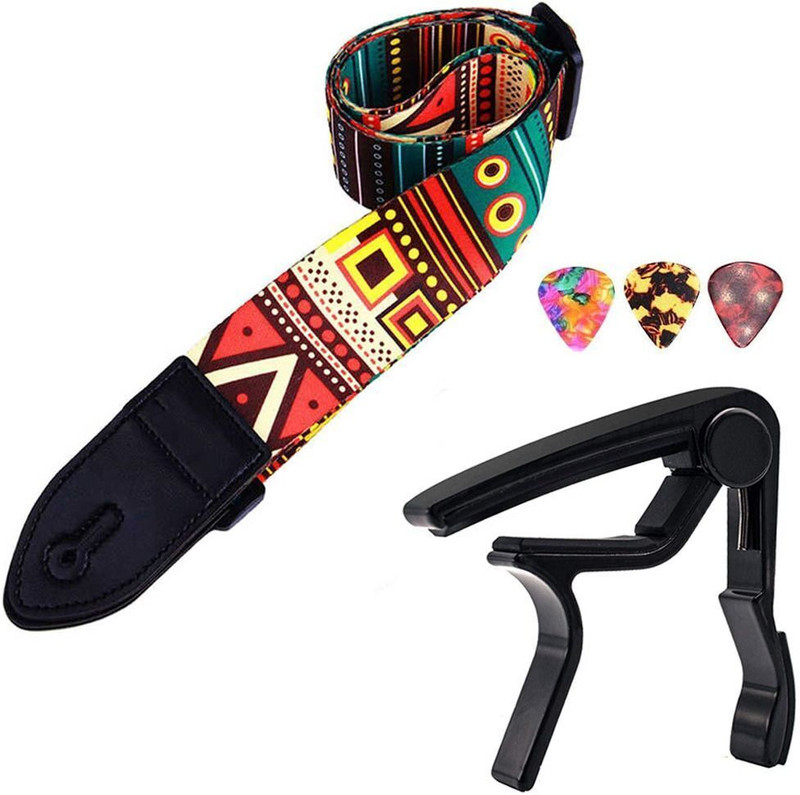 AMG Music Guitar Belt with Capo and Picks Clutch Guitar Capo(Multicolour)