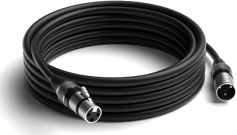 Urban Infotech 6 Mtr Microphone Cable - XLR Male to Female - 100% Pure Oxygen-Free Copper Wire Single Angled XLR Patch Cable(6 m in Length)