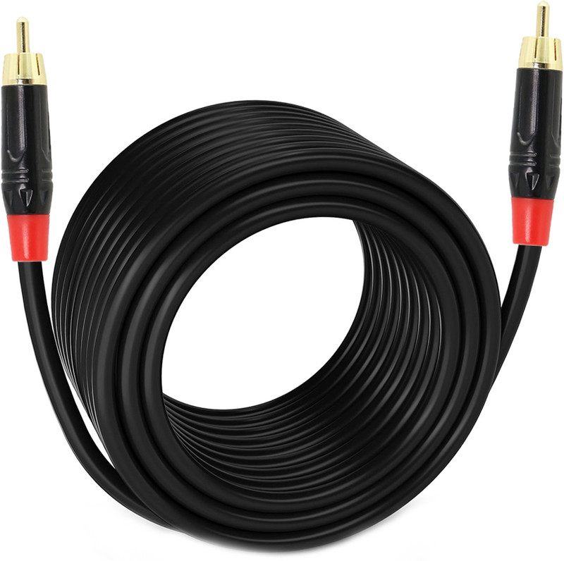 AMG Music RCA to RCA Audio Cable with Gold Plated Connectors for CD Player, Audio Player Straight TS Patch Cable(3 m in Length)
