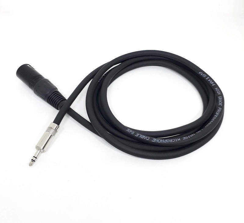 SeCro XLR Male to 3.5mm Male Cable - Professional Low Noise Microphone Cable (5 Meters) Straight XLR Patch Cable(5 m in Length)