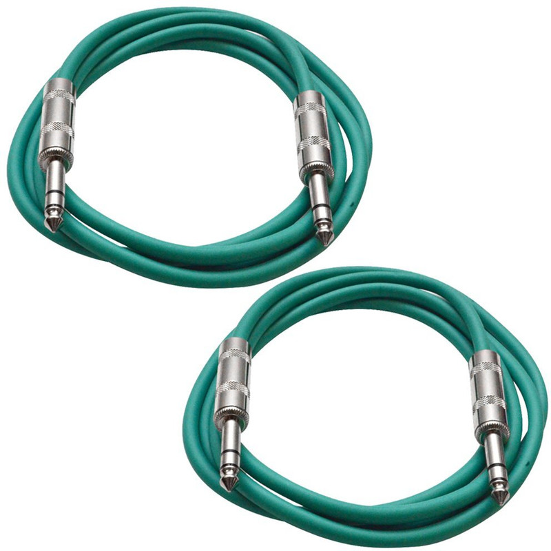 MORTAS (pack of 2 ) Guitar,Instrument 6.35mm Mono Jack Male To 6.35 mm Male 1/4" Double Angled TRS Patch Cable(1.5 m in Length)
