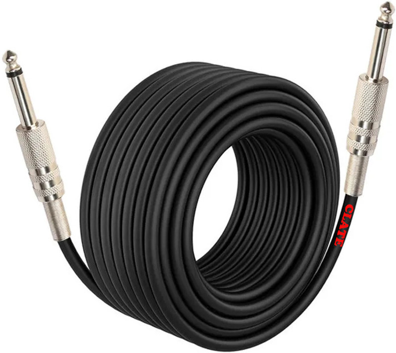 CLATE Premium TS Mono Guitar Instrument Cable Straight 6.35mm Stereo Audio Cable30 Straight TS Patch Cable(15 m in Length)