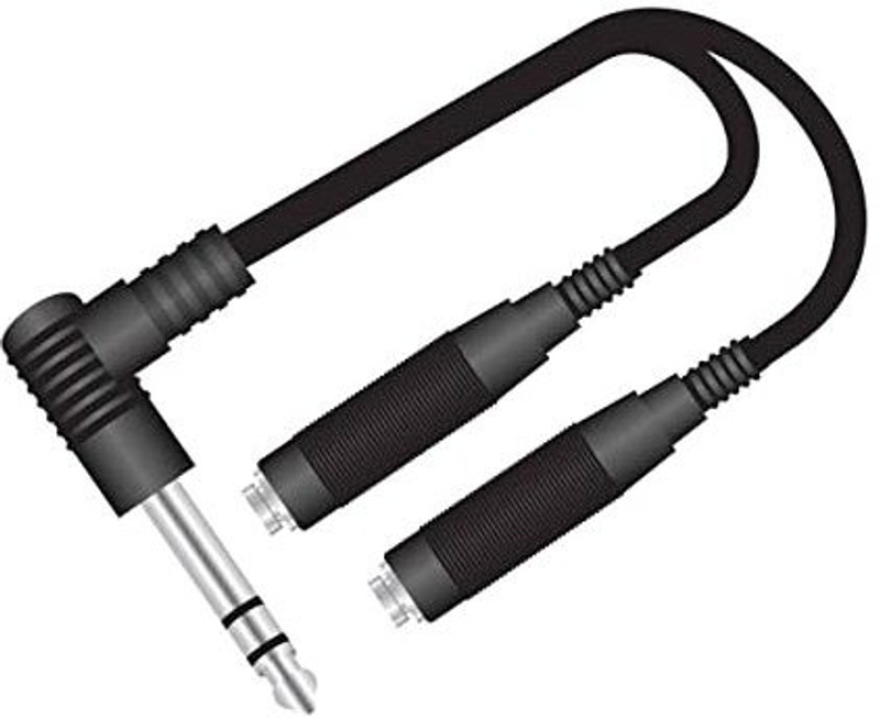 MX P-38 Stereo Male Rt. Angle / 2 X P-38 Stereo Female Cord 0.2 Mtr 3902 Straight TRS Patch Cable(0.3 m in Length)