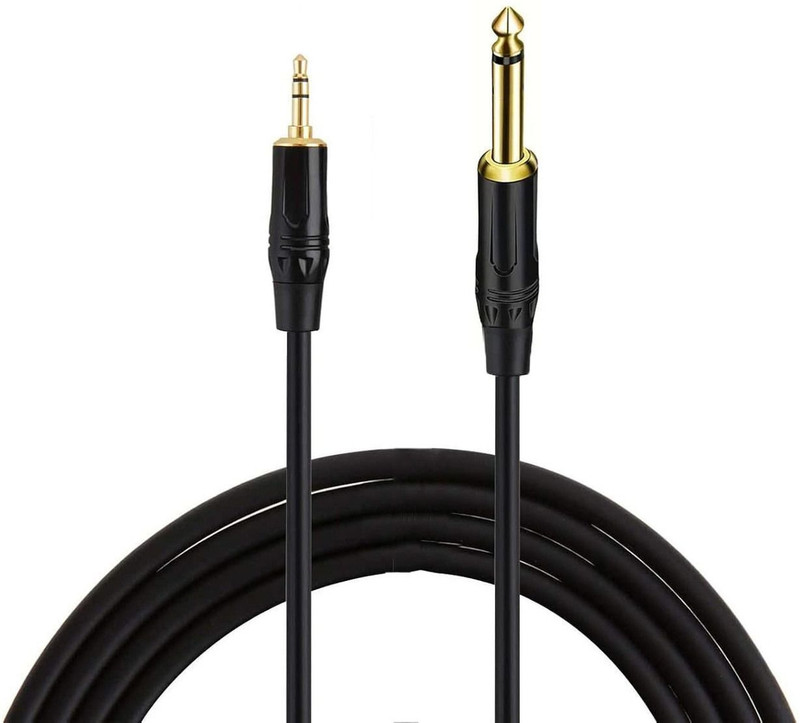 Mocking Bird Guitar Cable 6.35mm to 3.5mm Stereo Jack Cable Audio Cable for Laptop PC Guitar Straight TS Patch Cable(3 m in Length)