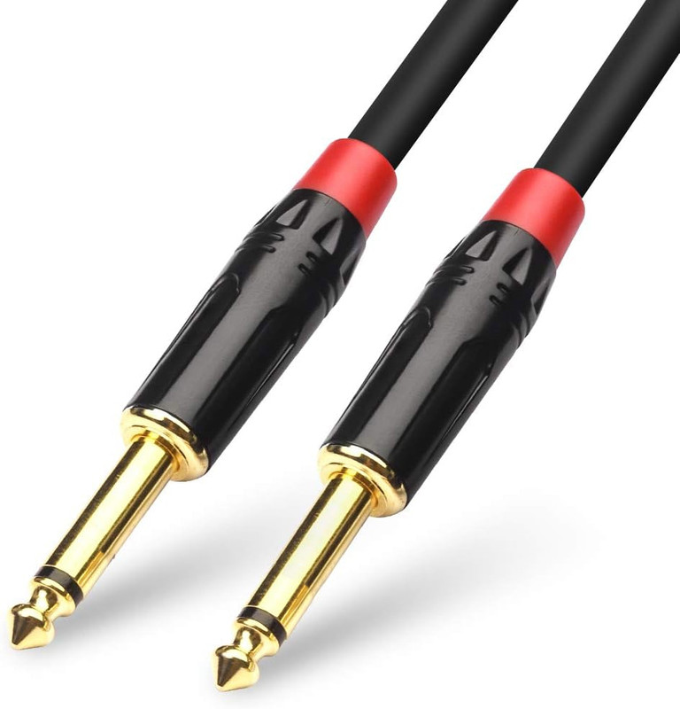 Mocking Bird 1/4 inch TRS Cable, Heavy Duty 6.35mm Male to Male Stereo Jack Balanced Cable Straight TS Patch Cable(3 m in Length)
