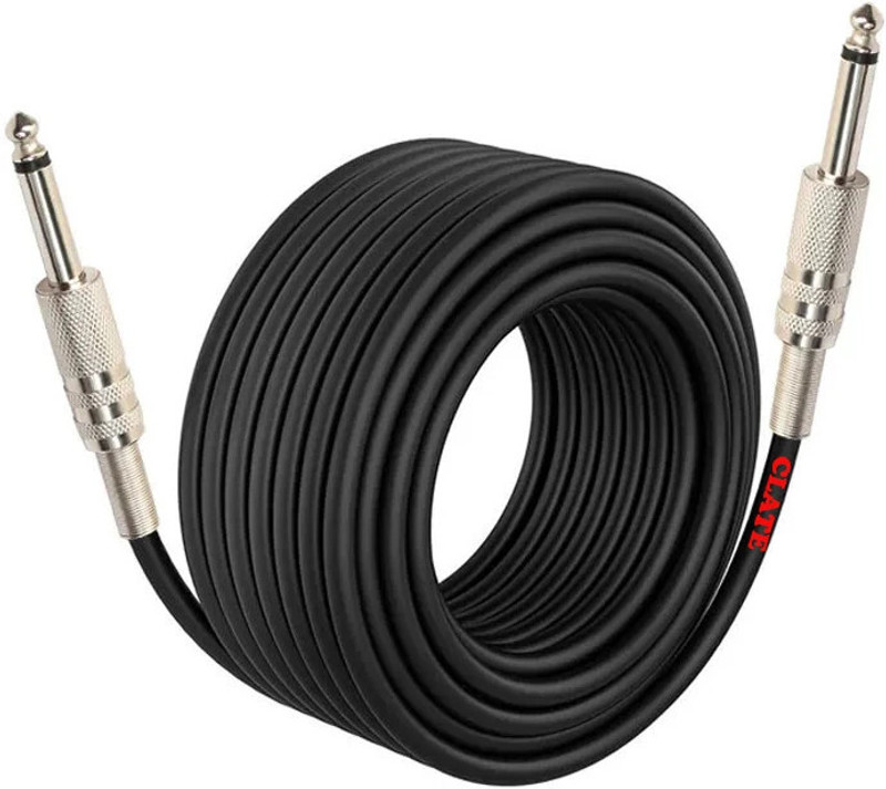 CLATE 65ft/20meter Guitar Instrument Cable 6.35mm Mono Jack Male to Male Cable Straight TS Patch Cable(20 m in Length)
