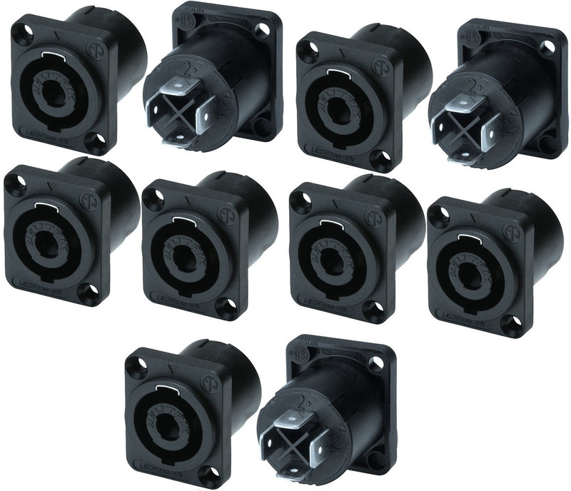 BALRAMA 10 pc 4 Pin Speakon Female Socket Connecter NL4FC XLR Connector DJ Speaker Plug Straight XLR Patch Cable(2 cm in Length)