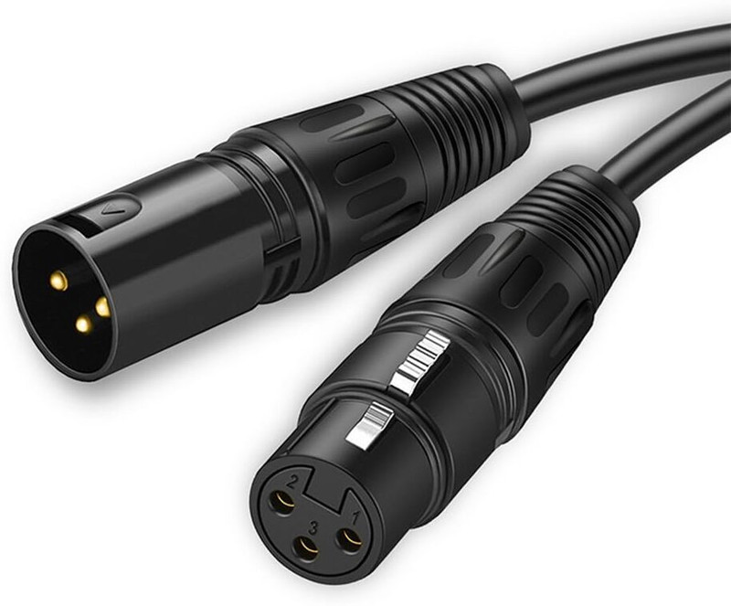TechBlaze 10 Foot XLR Cable Male to Female Balance Microphone XLR Cable For DJ Light Mic Straight XLR Patch Cable(3 m in Length)
