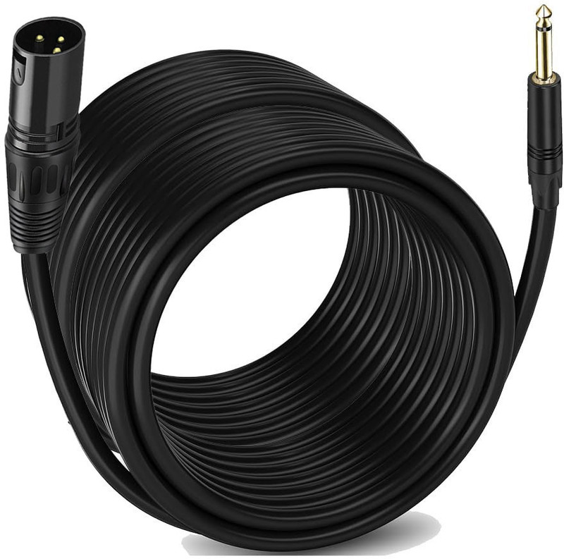 Mocking Bird Microphone Cable| XLR Male to 6.35mm (1/4 Inch) TS Male Cable For Sound Mixer Straight XLR Patch Cable(15 m in Length)