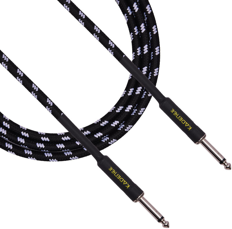 KADENCE Guitar Cable 16.5ft (5MTR) Electric Instrument Cable Bass AMP Cord 1/4 6.3mm Jack to Jack, Straight to Straight for Electric Guitar, Bass Guitar, Electric Mandolin, Pro Audio Straight TRS Patch Cable(5 m in Length)