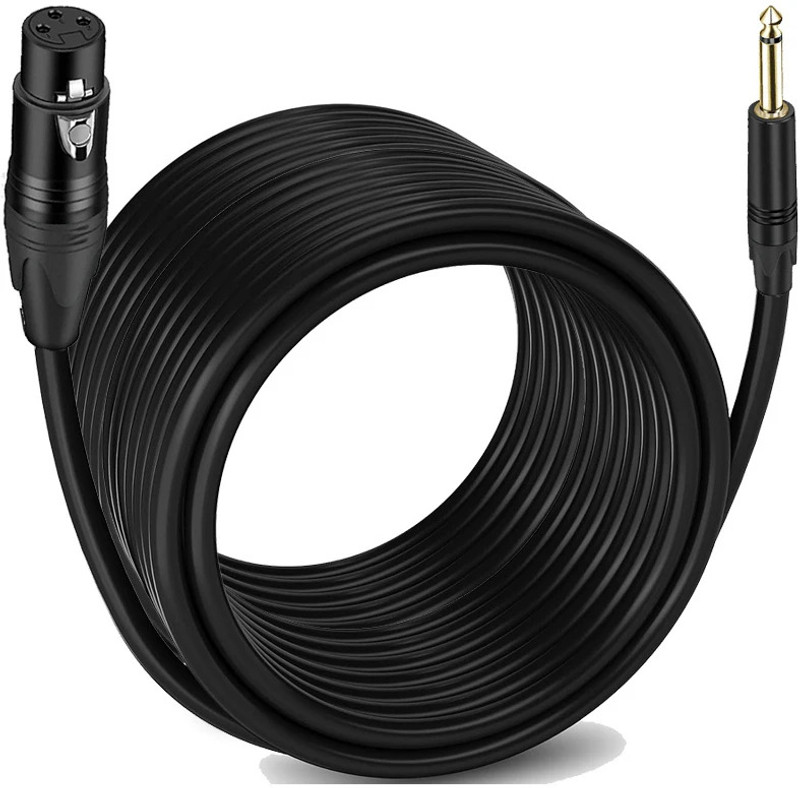 IMAGINEA Microphone Cable XLR to Jack Mic Lead Cable 3.5 mm Male to XLR Female Straight XLR Patch Cable(10 m in Length)