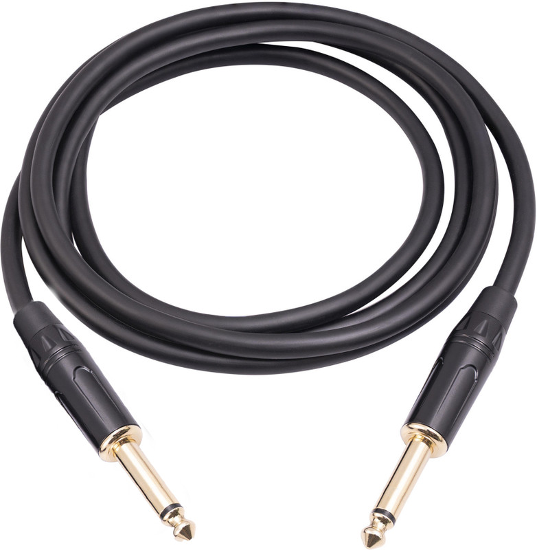 DawnRays 1/4 Inch to 1/4 Inch Guitar Audio Instrument Cable for Bass Keyboard Amplifier Double Angled TRS Patch Cable(3 m in Length)