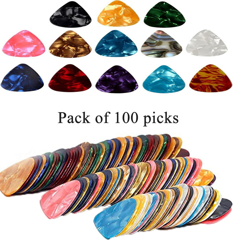 TechBlaze Guitar Picks Plectrums For Acoustic Guitar Bass Ukulele(100pcs) Guitar Pick(Pack of 100)