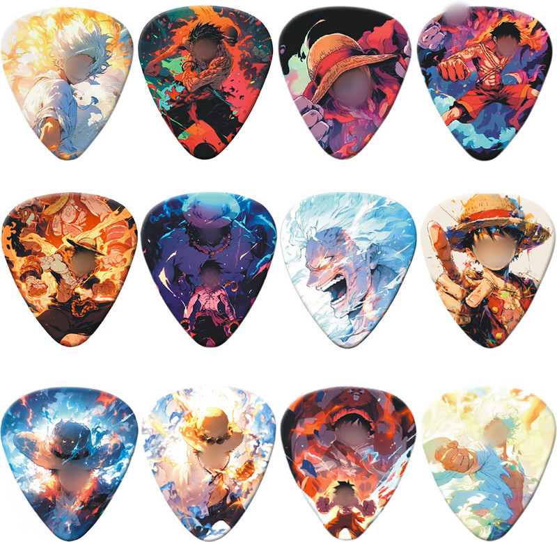 Climberty 12Pcs Guitar Picks Monkey D Luffy Anime Themed for Electric and Acoustic Guitar Guitar Pick(Pack of 12)