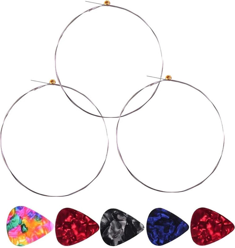 IMAGINEA Acoustic Acoustic Guitar Strings Set of 6 Stainless Steel Guitar Strings with 5 Picks Guitar String(6 Strings)