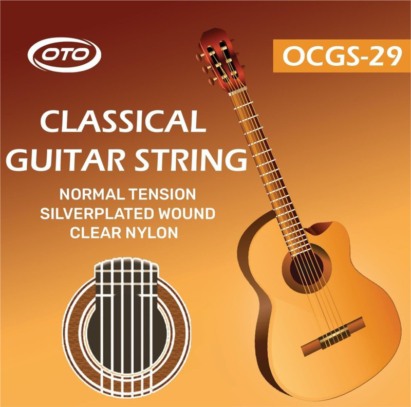 OTO Acoustic Classical Guitar String Set (.028-.043 guage) Guitar String(6 Strings)