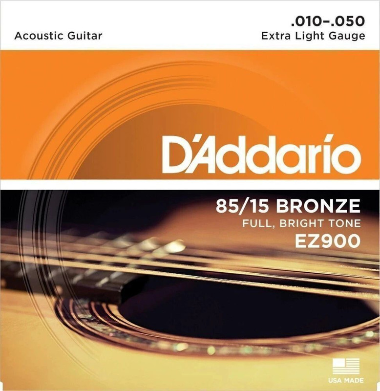 D'Addario Bronze Acoustic Guitar Strings_Stainless Steel Material(6 Strings)