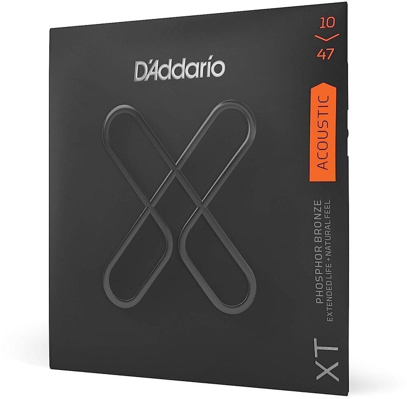 D'ADDARIO Acoustic XTAPB1047 XT Phosphor Bronze Acoustic Guitar Strings, Extra Light, 10-47 Guitar String(6 Strings)