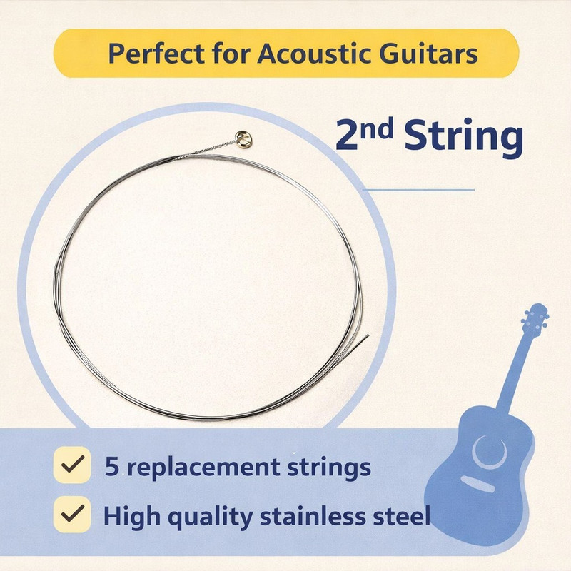 MUSIKING Acoustic 1ST E STRING FOR ACOUSTIC GUITAR MODL09 Guitar String(5 Strings)
