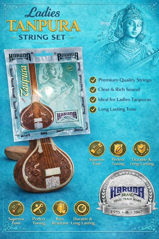 KARUNA Acoustic ladies tanpura string set aza11 Guitar String(4 Strings)