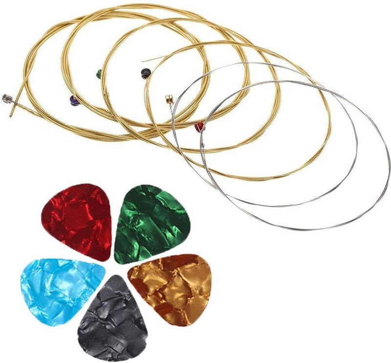 Urban Infotech Acoustic Acoustic Guitar String Set of 6 Stainless Steel with Colorful Hollow Ball End Guitar String(Pack of 6, 6 Strings)