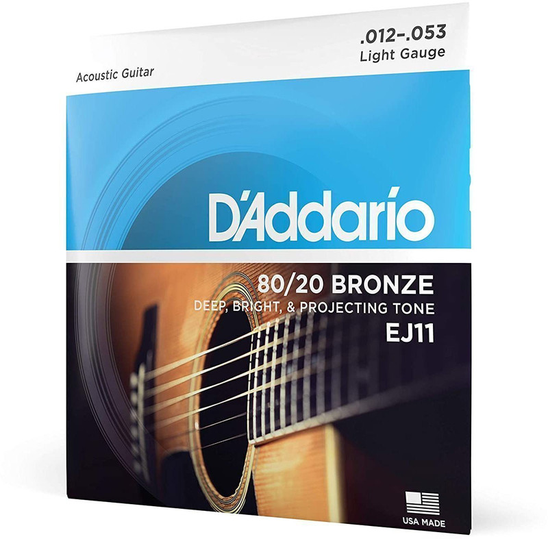 D'ADDARIO Acoustic EJ11 12-53 Bronze Light Acoustic Guitar Strings Guitar String(6 Strings)