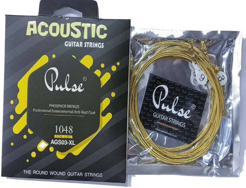 MUSIKING Acoustic PULSE YELLOW STRING SET FOR ACOUSTIC .011 Guitar String(6 Strings)