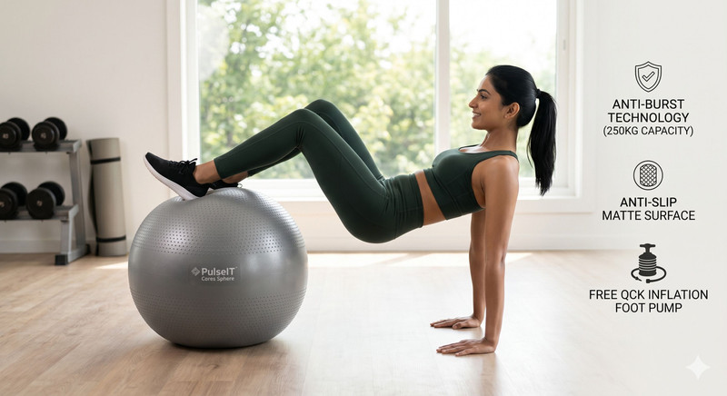 PULSEIT Cores Sphere Gym Ball(With Pump)