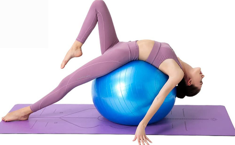 KLICKIO Yoga, Fitness, and Pregnancy Exercise Ball (with Air Pump) | 65 cm Gym Ball(With Pump)