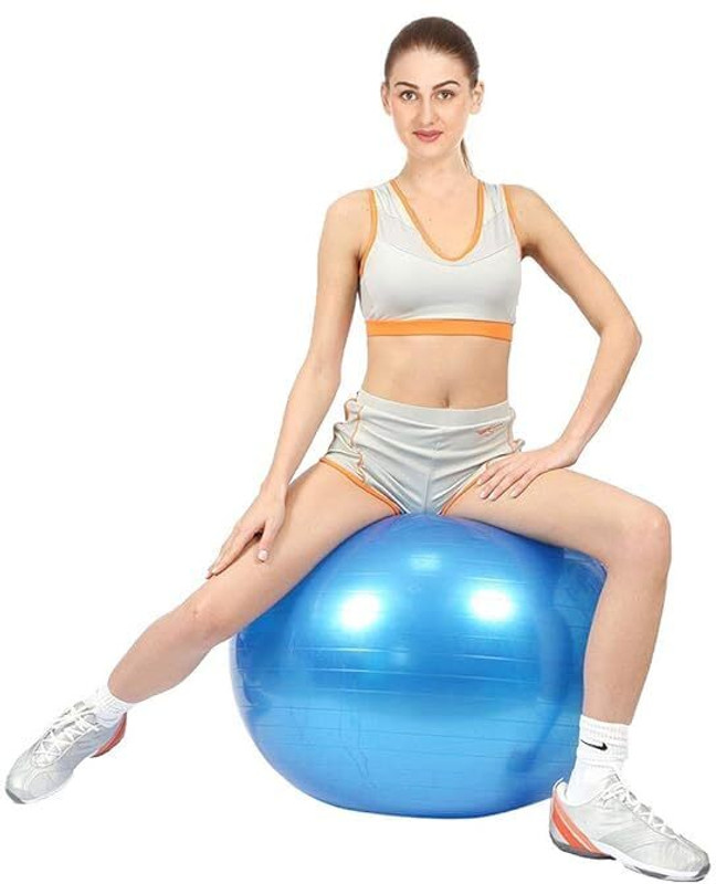 Pinopa Round Shape Swiss Ball for Exercise Gym Ball(With Pump)