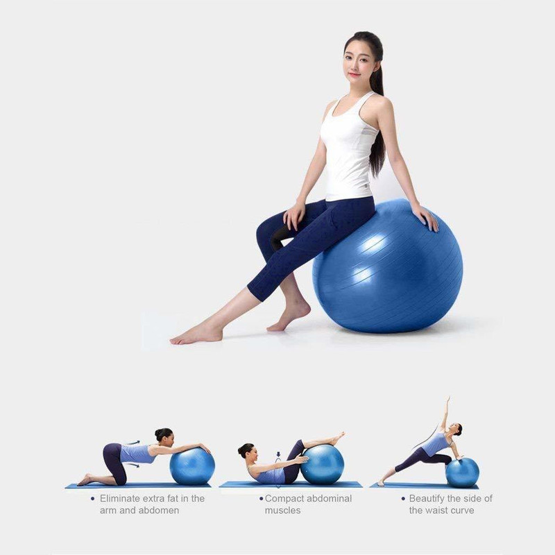 REMICH Anti Exercise & Fitness Ball | Gym Workout & Balance Ball, Gym Ball (With Pump) Gym Ball(With Pump)