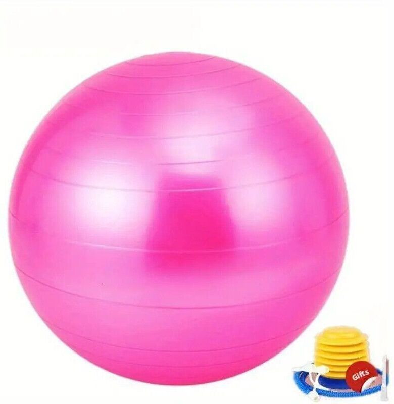 GJSHOP Exercise ball, Anti-Burst Yoga Ball For Gymnastics, Balance Training, Recovery Gym Ball(With Pump)