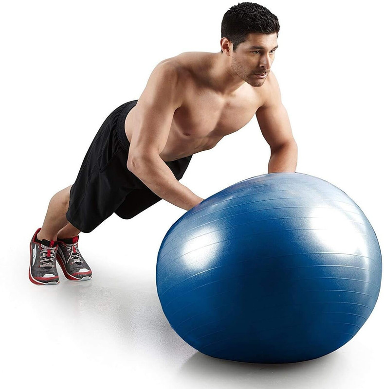 BLAPOXE 75cm Exercise Yoga Ball for Stability & Core Training, Anti-Burst Gym & Workouts Gym Ball(With Pump)