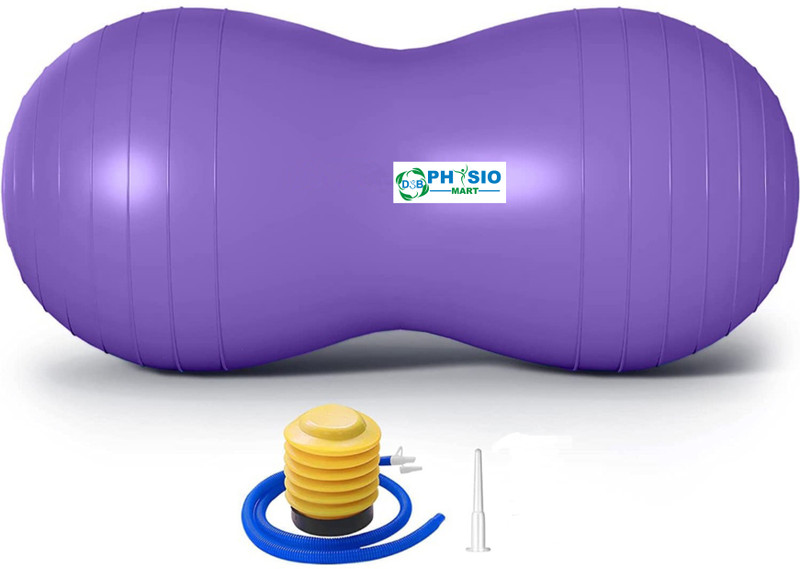 DSB PHYSIO MART Physio Therapy (Peanut Ball with Pump Size 50 CM) Shaped Swiss Stability DSB-58 Gym Ball(With Pump)